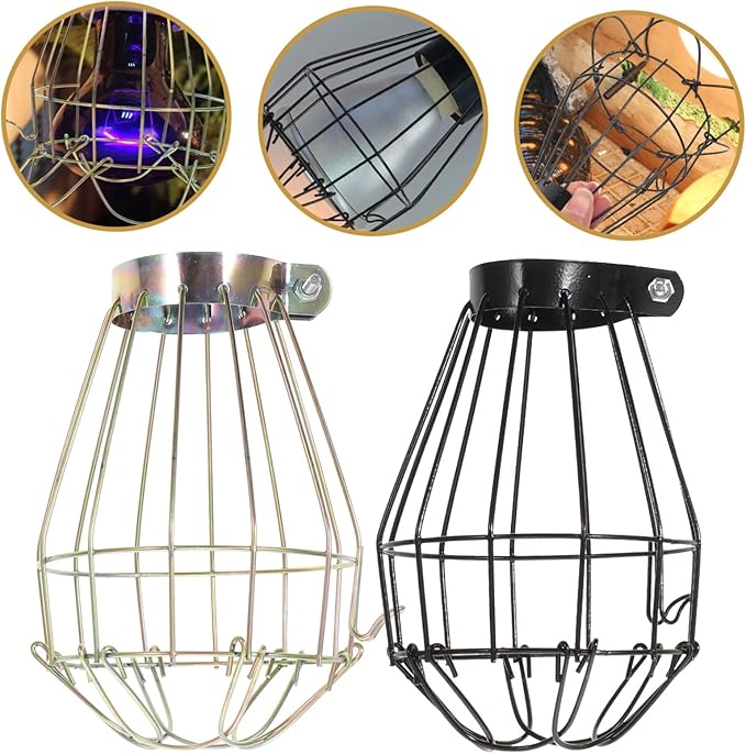 Reptile Heat Lamp Mesh Cover Insulation Shade Scalding Net for Reptile Tanks Compatible Bulbs and Spotlights Easy to Install Accessory for Basking