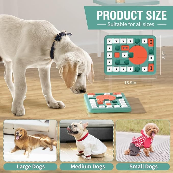 Dog Puzzle Toys, Treat Dispensing Dog Enrichment Toys for IQ Training and Brain Stimulation, Interactive Mentally Stimulating Toys as Gifts for Puppies, Cats, Dogs (L-Level 4) - Image 3