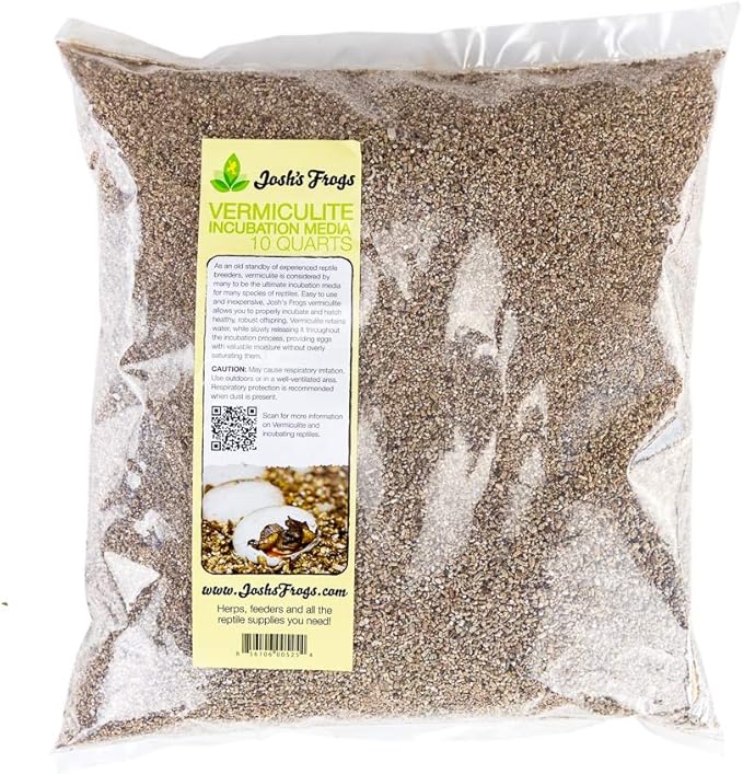 Josh's Frogs Vermiculite for Incubating Reptile Eggs, Housing Crickets and Starting Seeds (10 Quarts)