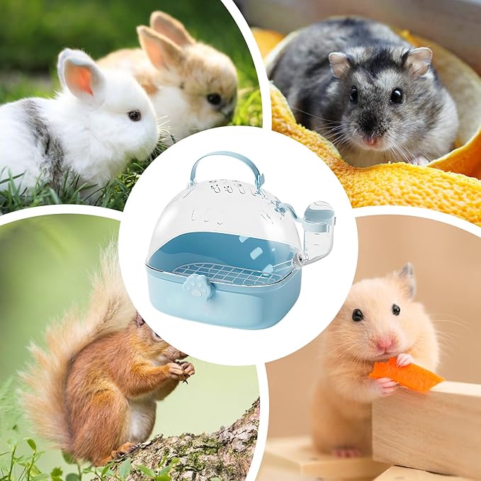 Hamster Carrier Cage | Portable Small Hamster Cage with Water Bottle | Breathable Pet Bird Carrying Accessory for Hedgehog Chinchillas Lovebirds Cockatiels Budgies Macaws Parakeet