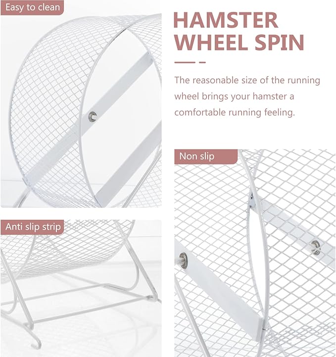 VILLCASE Hamster Running Wheel Hamster Toys Ferret Toys Small Animal Exercise Wheels Wire Small Exercise Ball Animals Treadmill Iron Squirrel