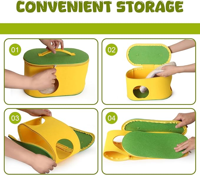 Christmas Guinea Pig Hideout, Large Cozy Bed, Warm Small Animal Cage House for Chinchilla, Hamster, Ferrets, Hedgehog, Rats and Other Small Pets