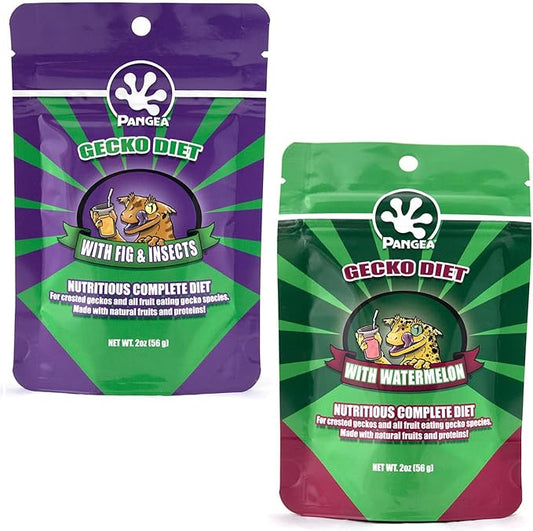 Pangea Gecko Diet Fig & Watermelon Bundle - 2oz Fig & Insects and Watermelon