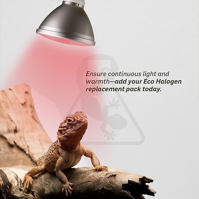 Reptile Systems Replacement Bulb Eco Halogen Red Spot Lamp – Red 50w, 2 Count – Replacement Bulb Kit for Reptiles & Amphibians – Light for Tanks, Vivariums & Crested Geckos
