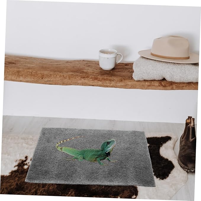 balacoo 2pcs Reptile Carpet Mat Convenient Snake Bedding Tortoise Bedding Absorbent Terrarium Liner for Lizards Geckos and Snakes Grey
