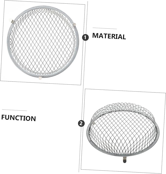 Totority 5.5 Inch Reptile Heat Lamp Protective Cover Sturdy Mesh Light Shade for Reptile Box for Basking and Heating