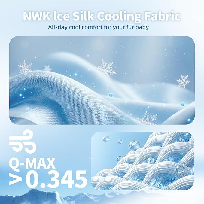NWK Pack of 4 Pet Cooling Mat for Large Dogs -Q-Max>0.345 Ice Silk Cooling Mat for Dogs & Cats Portable & Washable Pet Cooling Blanket for Summer (4pcs, Purple Fish, 39'' X 27'' X 0.3'')