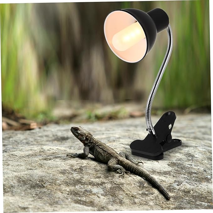 VICASKY Adjustable Reptile Heat Lamp Wide Shade for Tortoises Basking Spot Light Rack/Off Switch for Reptiles and Terrariums