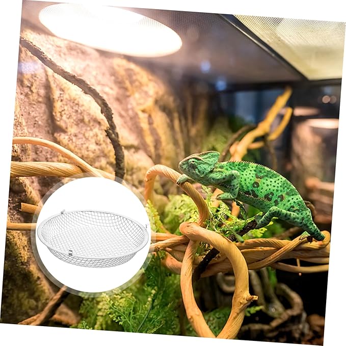 Totority Reptile Lamp Shade Protector Scalding Design Construction for Heat Dissipation for Lizard Tanks and Terrariums Enhances Aesthetics