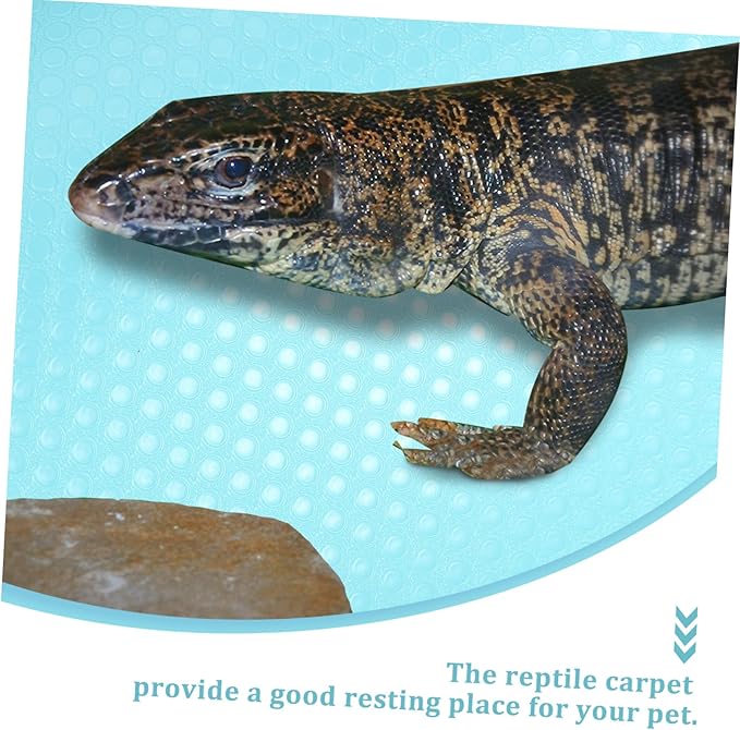 200m Reptile Carpet for Bearded Dragon Soft Nonslip Mat for Snake and Lizard Terrarium Easy Clean Bedding for Tortoise and Gecko Habitats Blue
