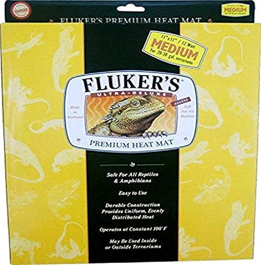 Fluker's Premium Heat Mat for All Reptiles and Amphibians, Medium 11"x11"