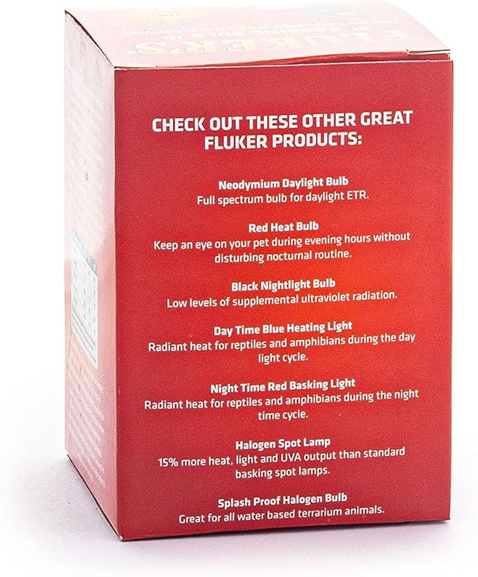 Fluker's Incandescent Basking Spotlight Bulbs for Reptiles Tanks,Reptile Heat Lamp Bulbs for Infrared Light,100-Watt,(Pack of 2)