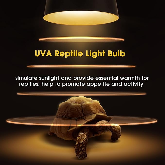 Briignite Reptile Heat Bulb 2 Pack, 75W UVA Reptile Light Bulbs, Dimmable Heat Lamp Bulbs Basking Spot Light Bulb for Reptiles, Amphibian, Bearded Dragon, Lizard, Chicken