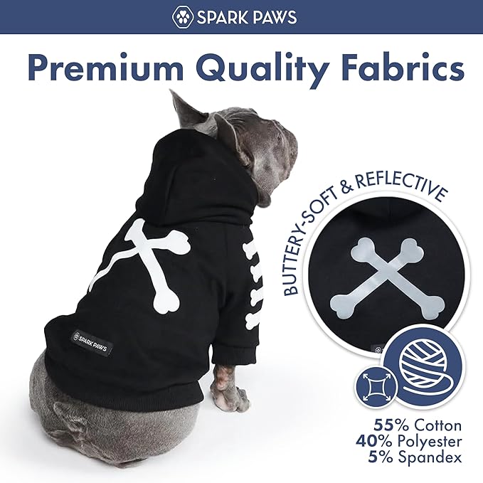 Spark Paws Dog Hoodie – Premium Dog Sweater for Small, Medium, and Large Dogs | Warm Outfits for French Bulldogs, Pitbull, Puppy, Winter Jacket Alternative - Woof - 2XL
