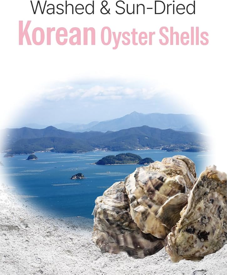 NICE WITCH'S Oyster Shell Flour 1.1 lb (500 g) – Finely Ground Calcium for Chickens, Ducks, Birds, Reptiles, Amphibians & More – Natural Source of Calcium | Korean Oyster Shell Powder/굴껍질 가루