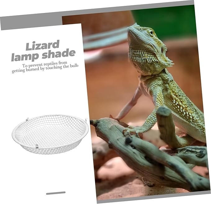 Lizard Lamp Shade Insulation Mesh Cover for Reptile Box Durable Heat Dissipation Protector for Day Night Lamps Prevent Scalding for Climbing Pets