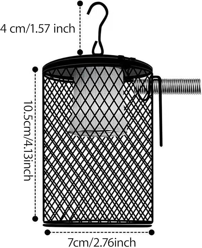 Heating Light Cage Insulation Cage Heating Lamp Holder for Turtle Parrot Pet