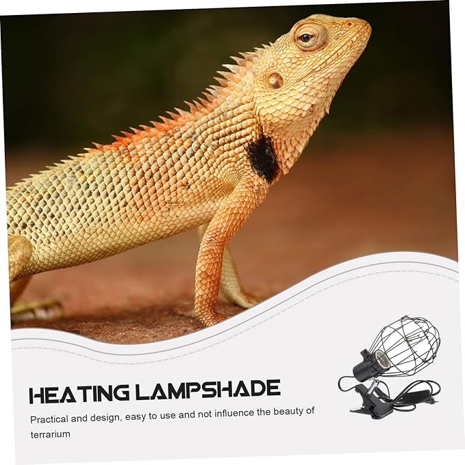 BESPORTBLE 1pc Ceramic Heat Lamp Cover for Reptiles Lampshade Sturdy Clamp Fit for Pet Heating Lights Efficient Heat Dissipation