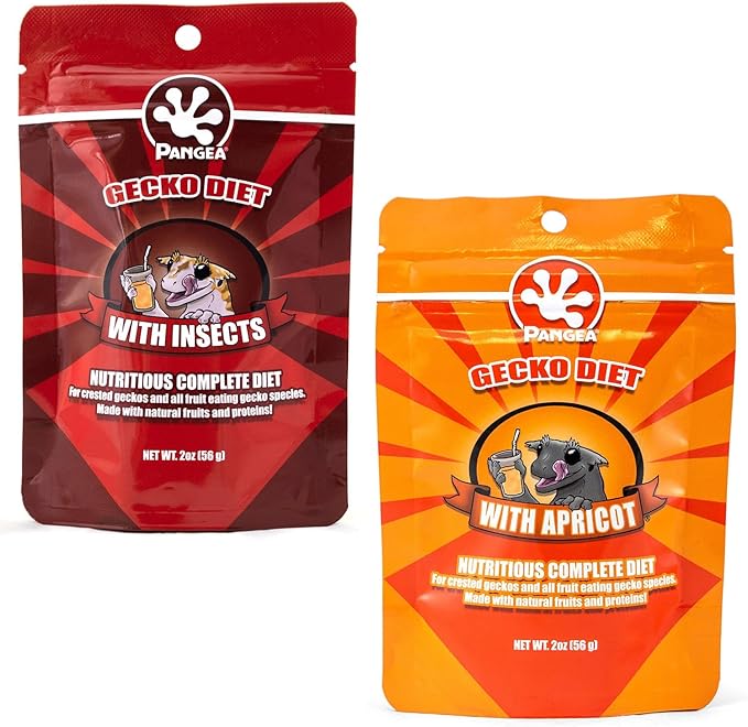 Pangea Gecko Diet Fruit & Apricot Bundle - 2oz Fruit & Insects and Apricot