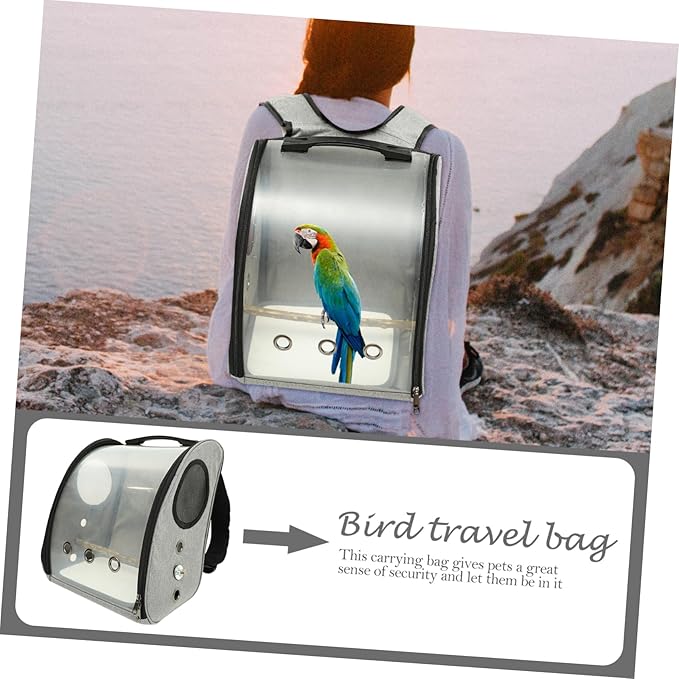 balacoo Bird Bag Carrier for Parrots Comfortable Travel Cage Backpack with Zipper