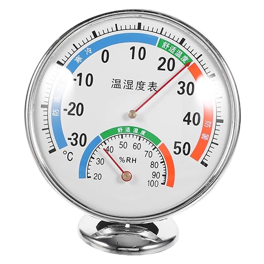 COLLBATH Reptile Humidity Gauge Dual Thermohygrometer for Terrariums Versatile Easy to Mount for Reptile Species