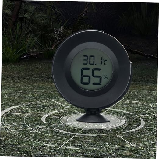 TOYANDONA 1pc Hygrometer Thermometer LCD Display for Reptile Box Accurate Humidity and Measurement Lightweight Design for Bearded Dragons Snakes and Lizards
