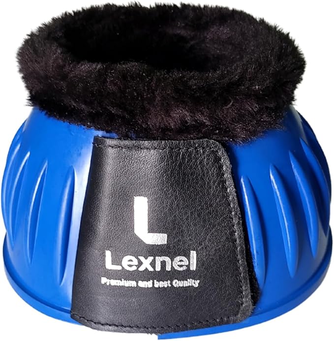 Rubber Bell Boots, Durable Bell Boots for Horse – Superior Hoof Protection and Comfort 1 Pair (Blue, X-Large)