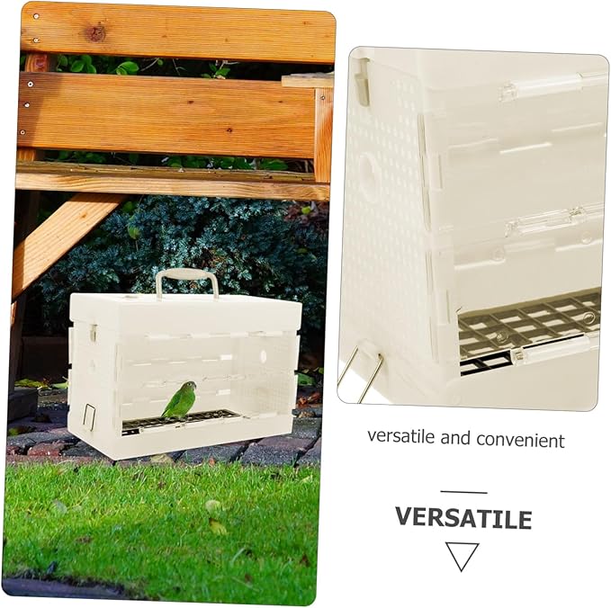 Portable Small Bird Carrier Cage for Travel Comfortable Parrot Carrying Cage for Parakeets and Lovebirds Compact Design for Easy Outdoor Use