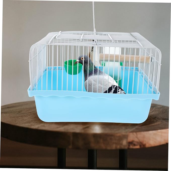 VICASKY Parrot Travel Cage: Portable Bird Carrier with Water Dispenser Birdcage with Perch Feeding Bowl for Small Bird Like Parakeets Lovebird