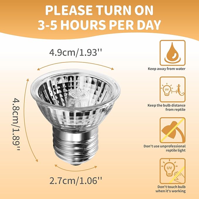 GOZILLA 4 Pack Reptile Heat Lamp, E27 UVA UVB Reptile Light Bulb for Reptiles and Amphibian Tanks, Terrariums and Cages, Heat Light Bulb for Tortoise, Bearded Dragon, Snakes.(2PCS 25W + 2PCS 35W)