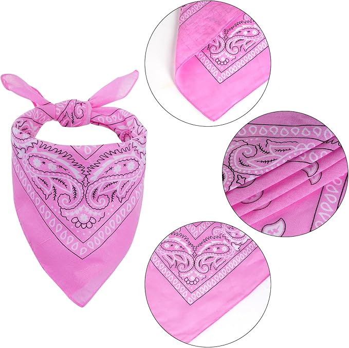 choyaxo Dog Cowboy Hat Dog Cowboy Costume for Small Pet Dogs Cat Cowboy Hat with Bandana Scarf Set Party Accessories (Pink, Small)
