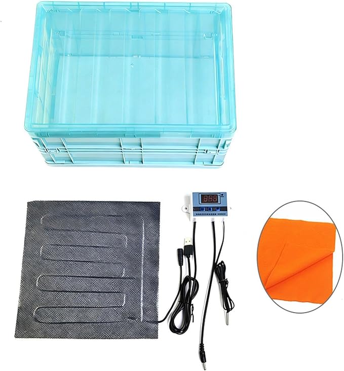 Bird Brooder Box Chicken Coop Parrot Brooder Box for Small Animals Parrots Hamsters, Box Heat Pad Blanket