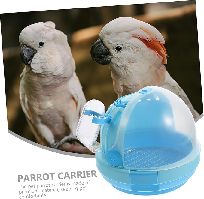 1Set Portable Handheld Bird Carrier Cage for Parrots Animals with Detachable Base Vented for Air Circulation for Travel Outdoor Use Space