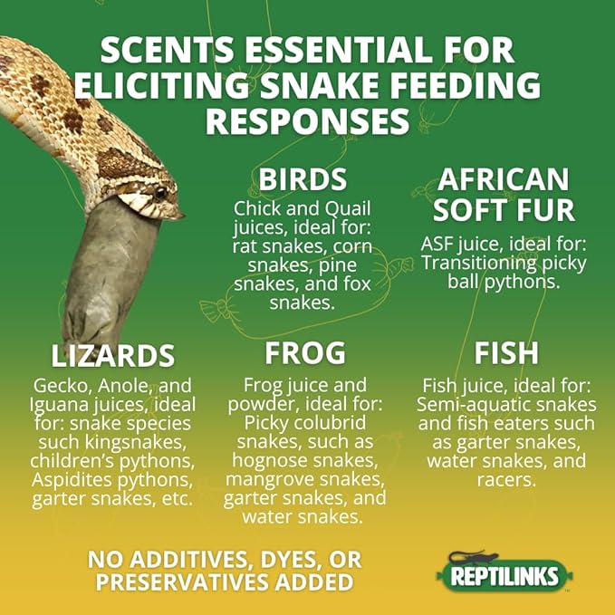 Reptilinks Crawfish Juice – All-Natural Crawfish Scent for Snakes – Enhances Feeding Response – No Dyes or Preservatives – USA Made