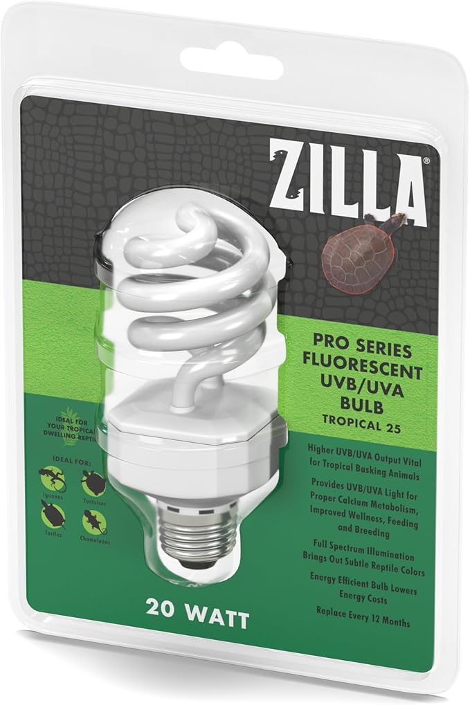 Zilla Fluorescent Coil Bulb Tropical 20 Watts, White