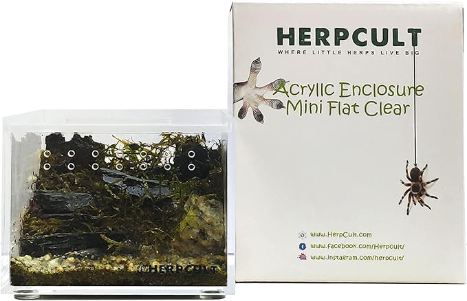 Herpcult Magnetic Acrylic Mini-Flat Enclosure 3 x 4 x 2.5