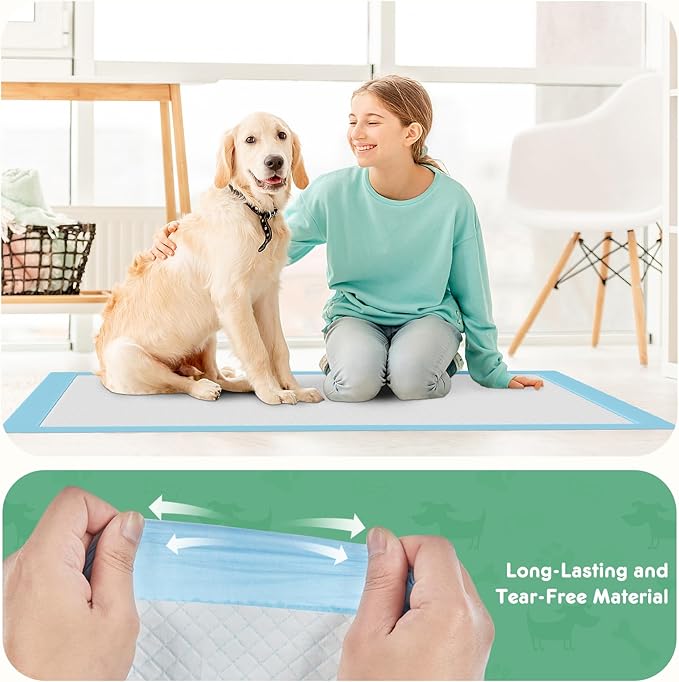 DUMOS 500 Count Puppy Pads for Dogs, 22" x 22" Potty Puppy Training Pad, Dog Cat Pee Pads, Super Absorbency Disposable Pet Leakproof Quick Drying Pad