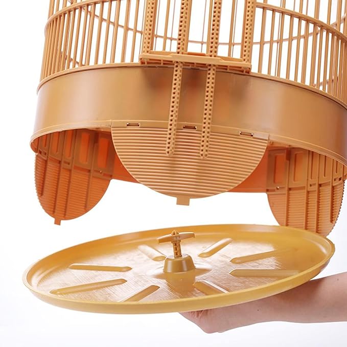 ENGENDER Bird Cage Lightweight Bird Carrier Portable Bird Cage Bag Feeding Cup Plastic Bird Travel Cage for Xuanfeng Canary Love Bird Breeding Cage Parakeet Cage