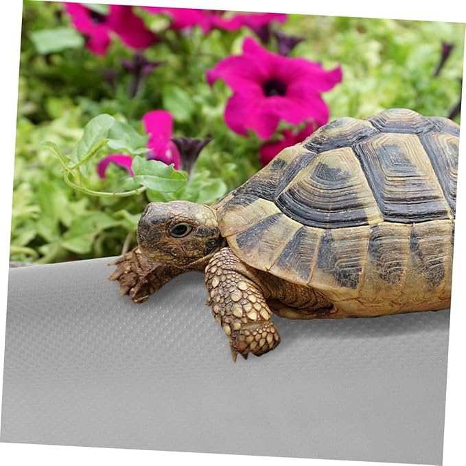 Toyvian Reptile Carpet Substrate Mat Non-Slip EVA Liner for Leopard Gecko Bearded Dragon Tortoise Tank Terrarium Bedding Grey