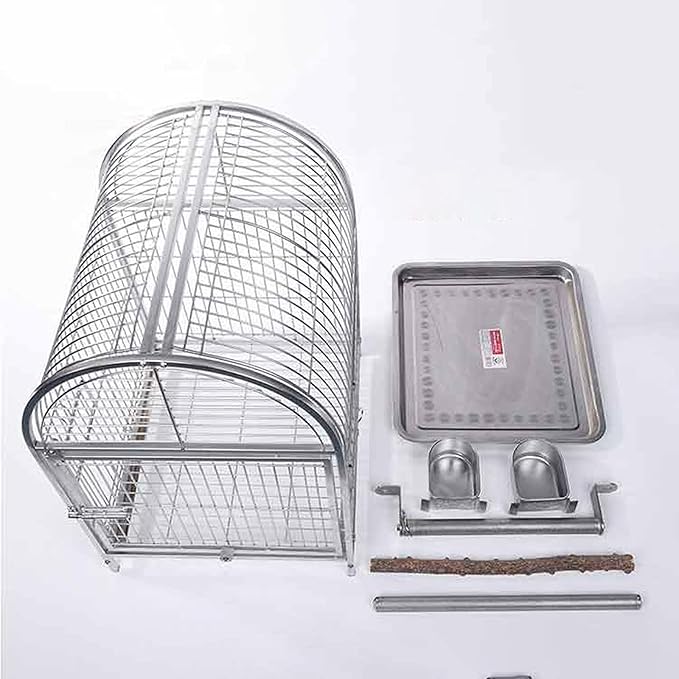 Cage Wrought Iron Bird Cage Carrier Stainless Steel Breathable Travel Cage for Extra Small Finches Canaries Lovebirds Bird Cage