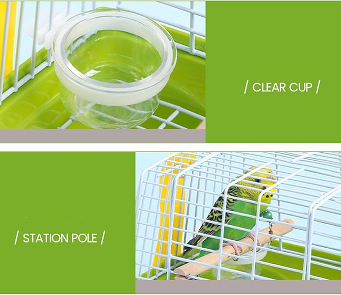 Portable Outdoor Bird Carriers with Handle for Parakeets Lovebirds Easy to Spacious Design Budgies Cage