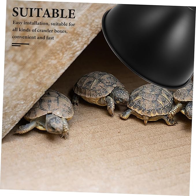 Mikinona Reptile Heat Lamp Shade Reflector Insulation Lamp Cover for Reptile Habitat Easy to Install Enhances Light Utilization for Lizards Snakes and Turtles