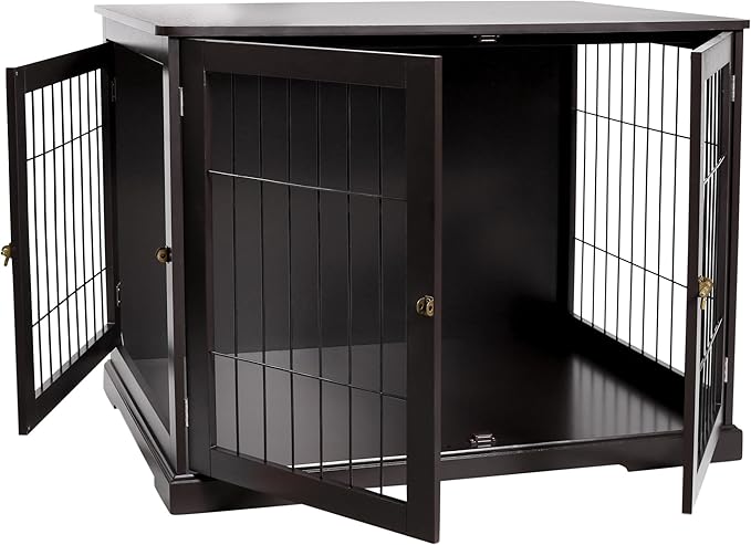 TRIXIE 29.5" Indoor Dog Crate, Wooden Crate Table for Dogs Up to 25 lb, Small Dog Kennel, Perfect in Any Room, Brown