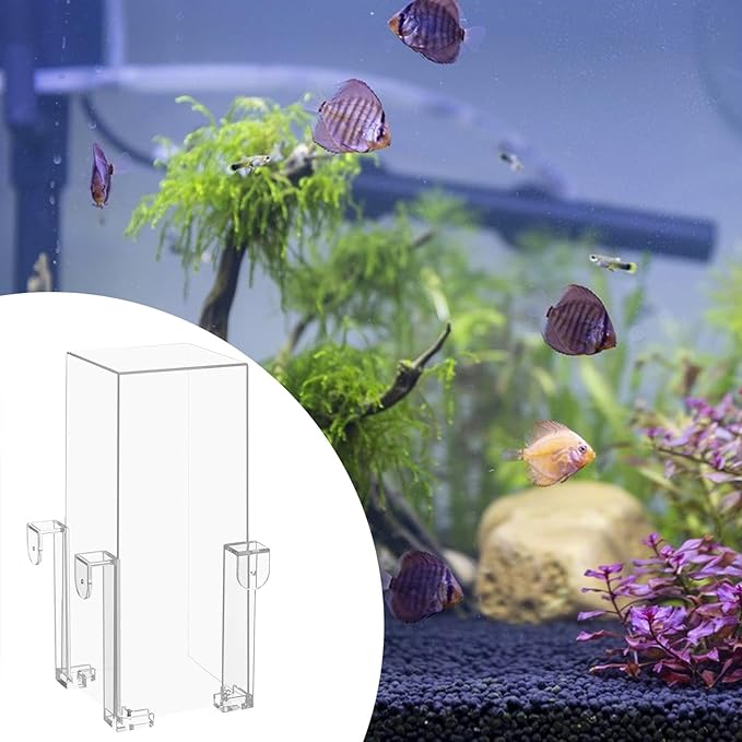 Aquarium Accessories,Decor with Brackets,DIY Living Room,Maintenance Easy Install,Fittings,Negative Pressures Tank Parts, Large with Brackets