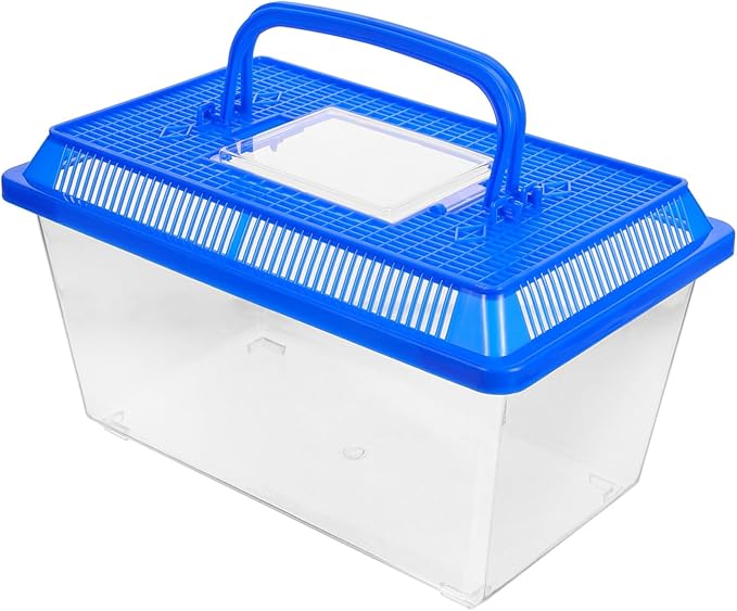 Creative Turtle Tank with Basking Platform Practical Turtle Aquarium Carrying Box Ideal for Reptiles and Amphibians