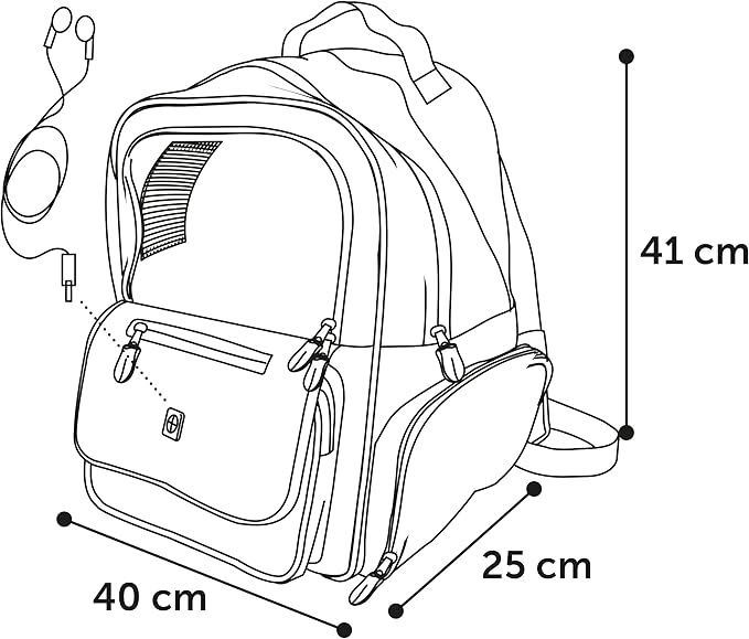 Flamingo F WIRO Backpack Blue 40 x 25 x 41 cm