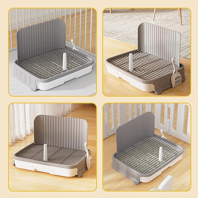 Pee Pad Holder, Mesh Removable Indoor Dog Potty Tray, Easy Cleaning Large Stable Structure Dog Training Toilet, for Medium Large Pets Puppy, 20x15.3x4inch