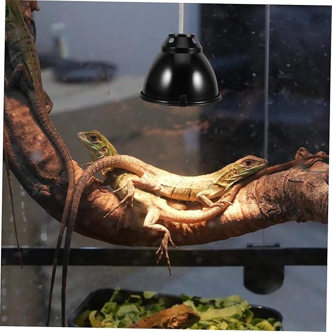 1Set Aluminum Reptile Dome Light Shade Scald Lamp Cover for Heating Insulation Protection for Lizard Snake Turtle Fast Heating Design