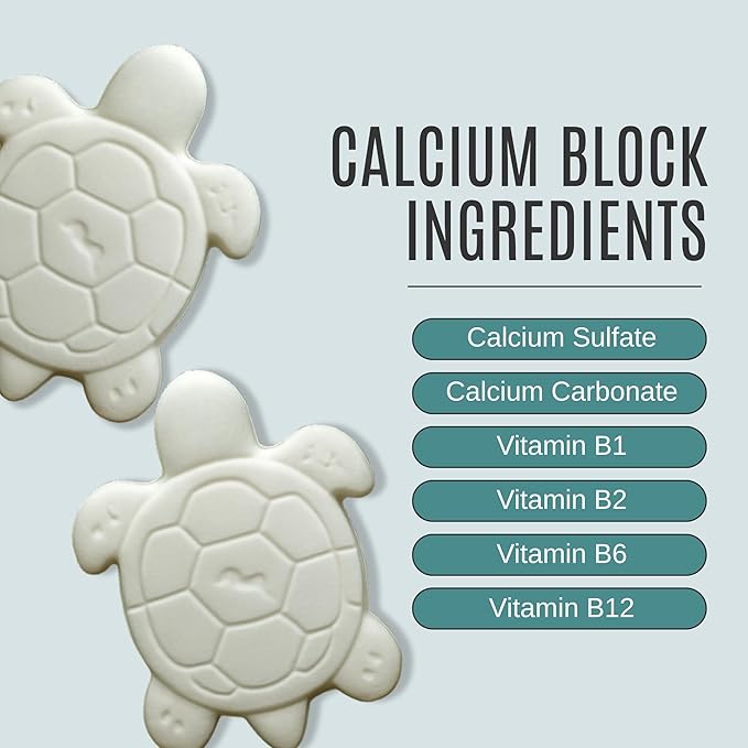 Shellstrong Premium Calcium Block for Aquatic Turtle - Slow Release Water Tank Conditioner - Cuttlebone for Aquarium - Turtle Tank Accessories - 20 Gallon Aquatic Treatment (3 Calcium Blocks)