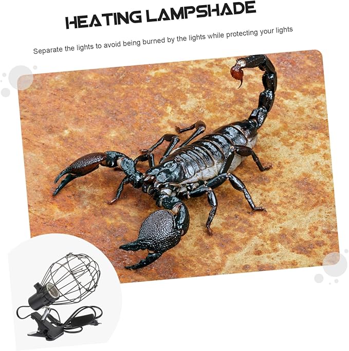BESPORTBLE 1pc Ceramic Heat Lamp Cover for Reptiles Lampshade Sturdy Clamp Fit for Pet Heating Lights Efficient Heat Dissipation